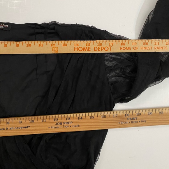 Nurel amir Fashion Sequin black mini Dress Party Long Sleeve size 42 - Picture 6 of 15